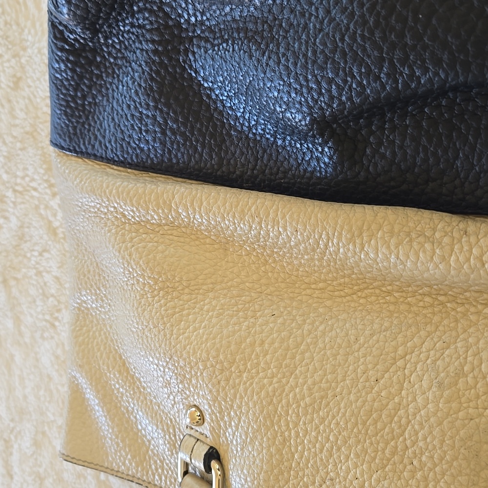 Two-Tone Black and Cream Tote Bag Kate Spade Purse - Picture 12 of 14